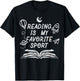 Reading Is My Favorite Sport Book Lover Bookworm Boys Kids T-Shirt - T-Shirt | Black