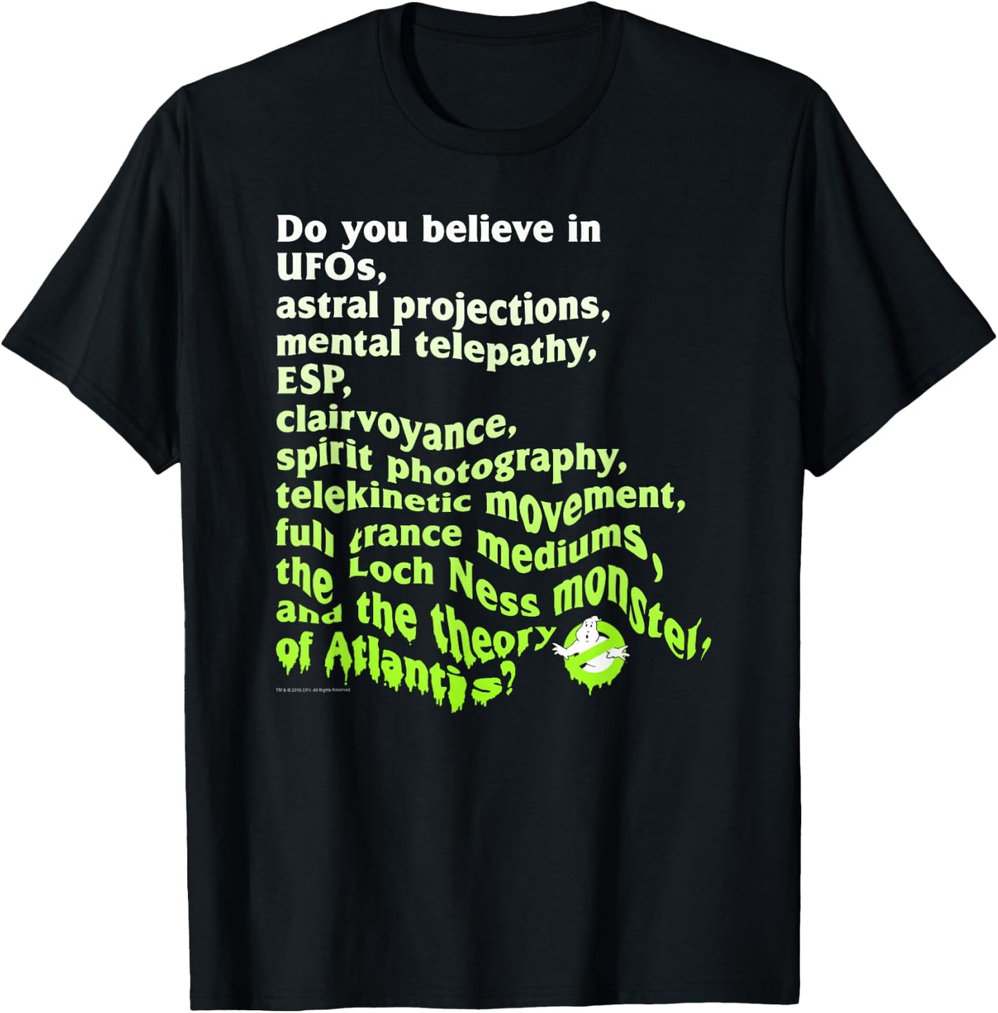 Ghostbusters Do You Believe In Funny Retro Movie T-Shirt - T-Shirt | Black