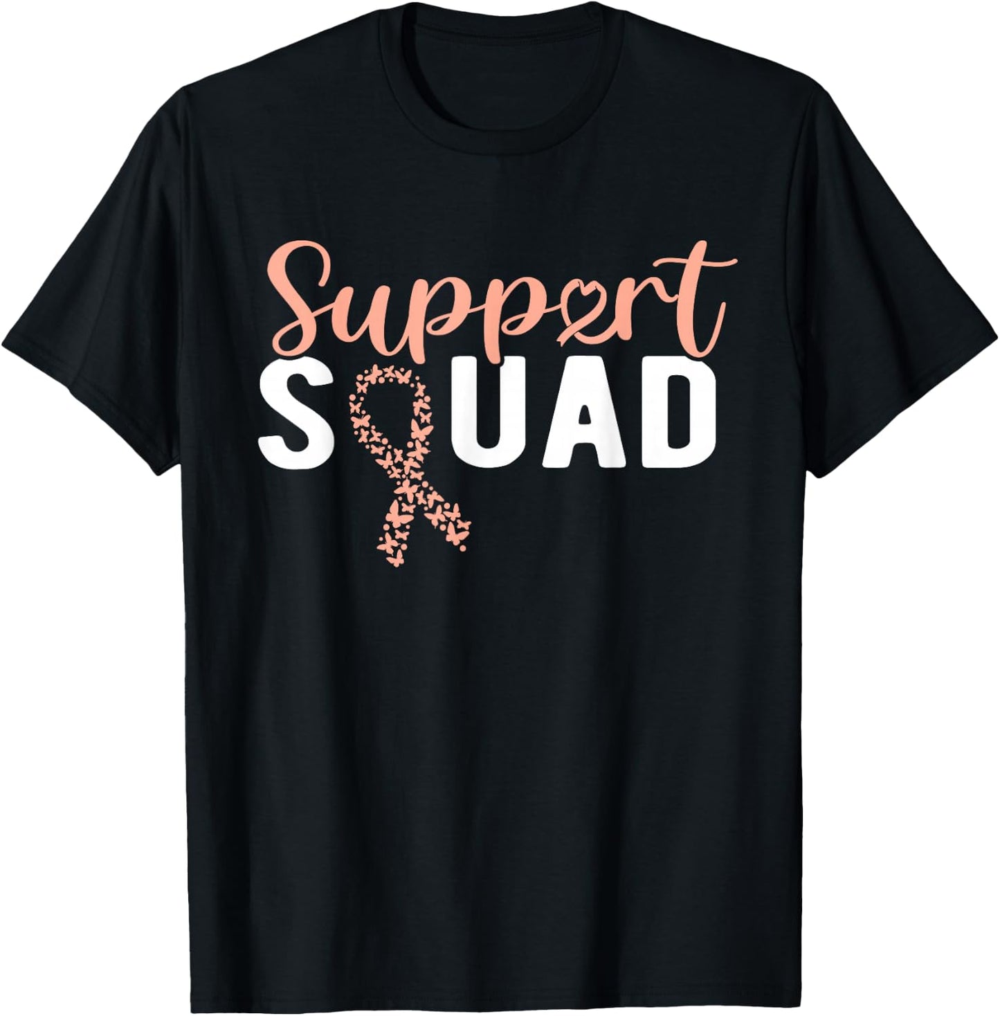 Uterine Cancer Support Squad T-Shirt - T-Shirt | Black