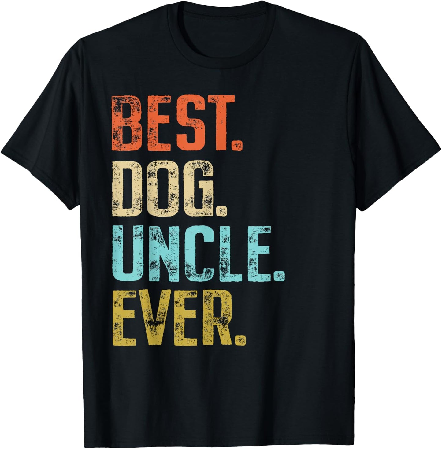 Best Dog Uncle Ever Vintage Dog Lover T-Shirt - T-Shirt | Black