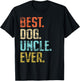 Best Dog Uncle Ever Vintage Dog Lover T-Shirt - T-Shirt | Black