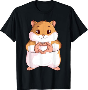 Hamster Lovers Girls Ladies T-Shirt - T-Shirt | Black