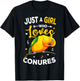 Sun Conure Just A Girl Who Loves Conures Parrot Lover Women T-Shirt - T-Shirt | Black