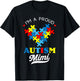 I'm A Proud Mimi Autism Awareness Autistic Heart Grandchild T-Shirt - T-Shirt | Black