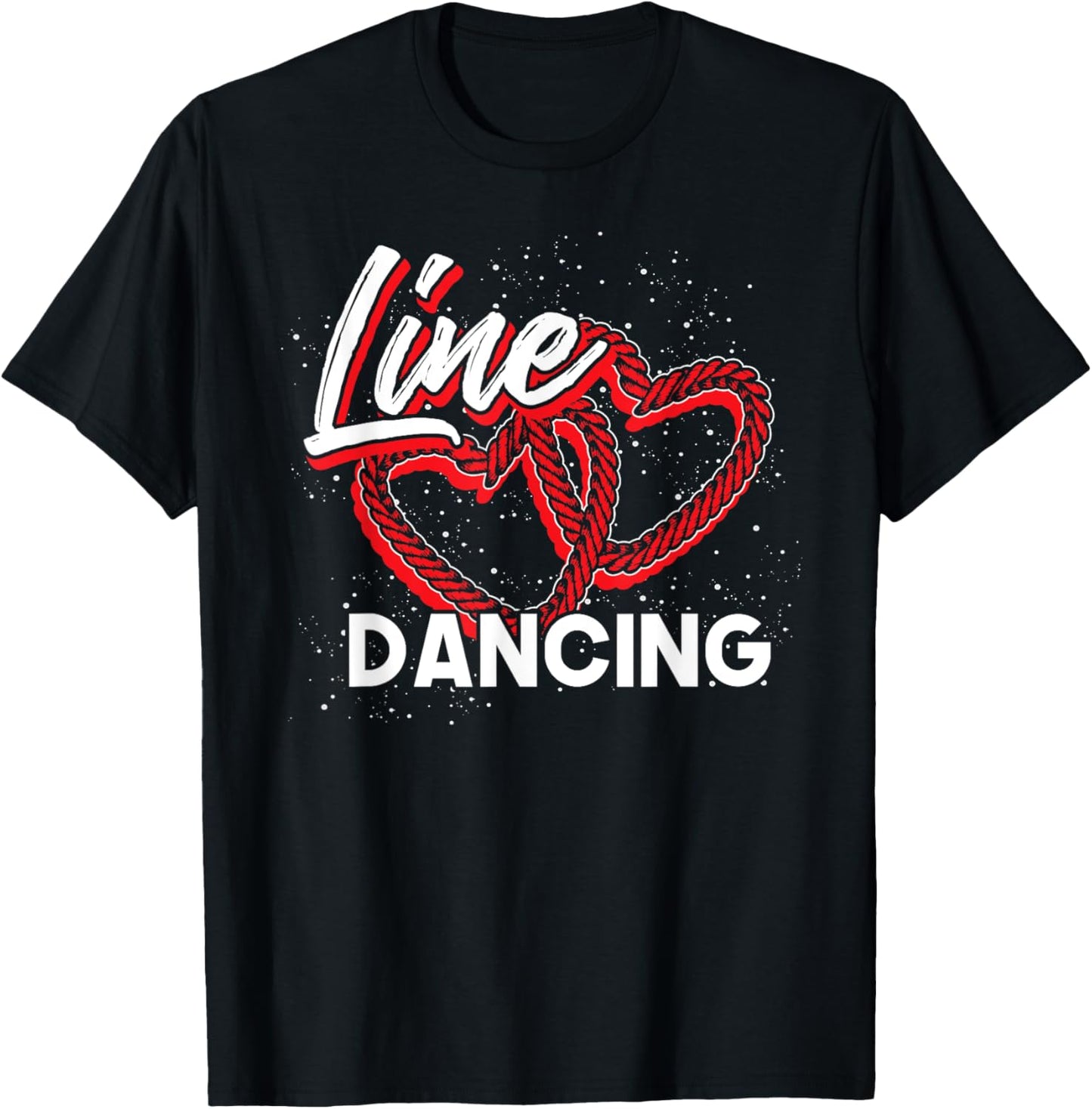 Line Dancing Lover Cowboy Valentines Day Gift Line Dance T-Shirt - T-Shirt | Black