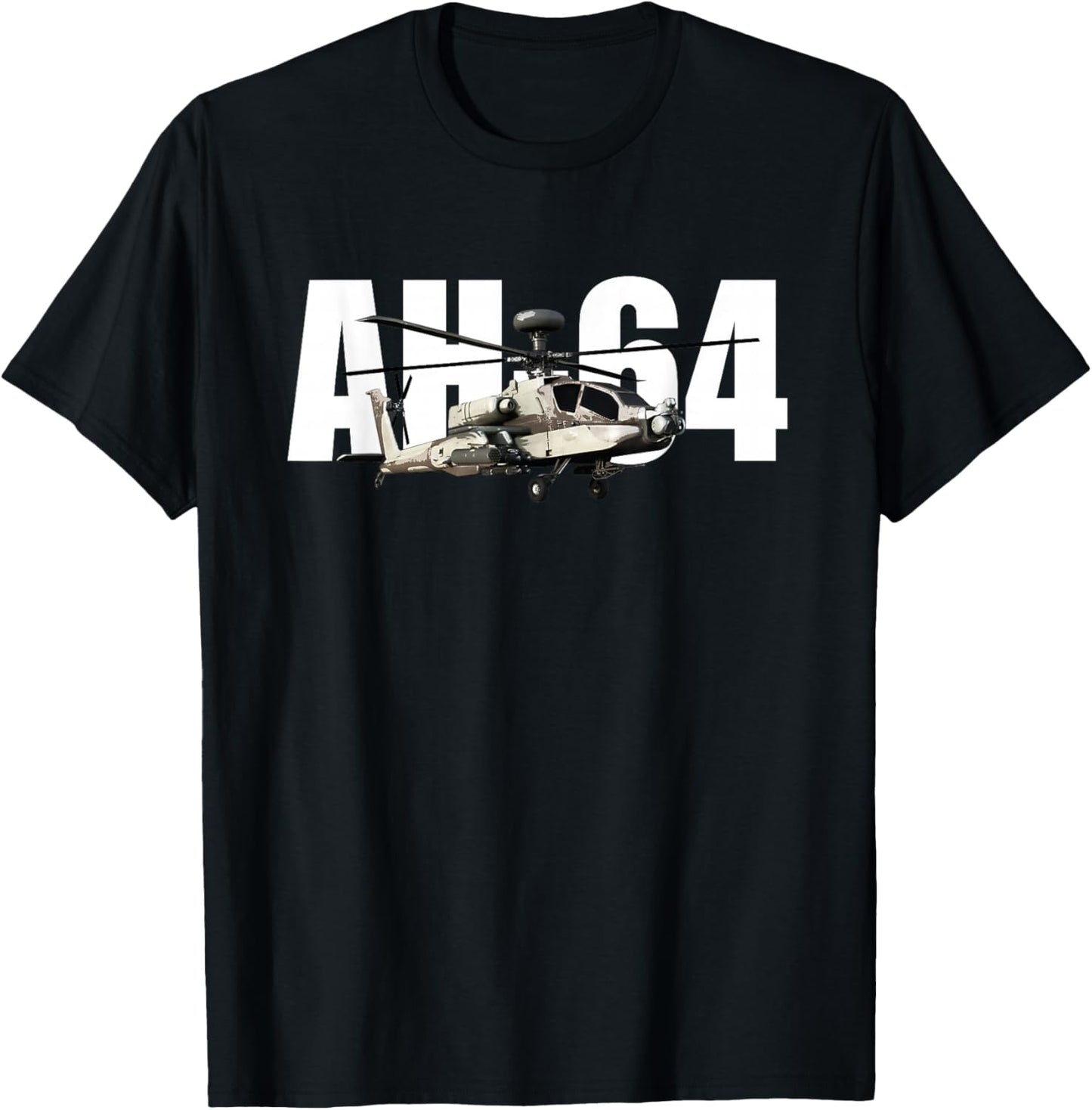 AH-64 AH64 Apache Helicopter T-Shirt - T-Shirt | Black
