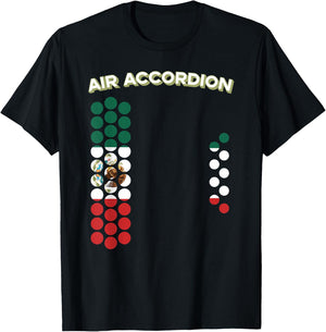 Air Accordion Mexico Flag Cinco De Mayo Music Gift T-Shirt - T-Shirt | Black