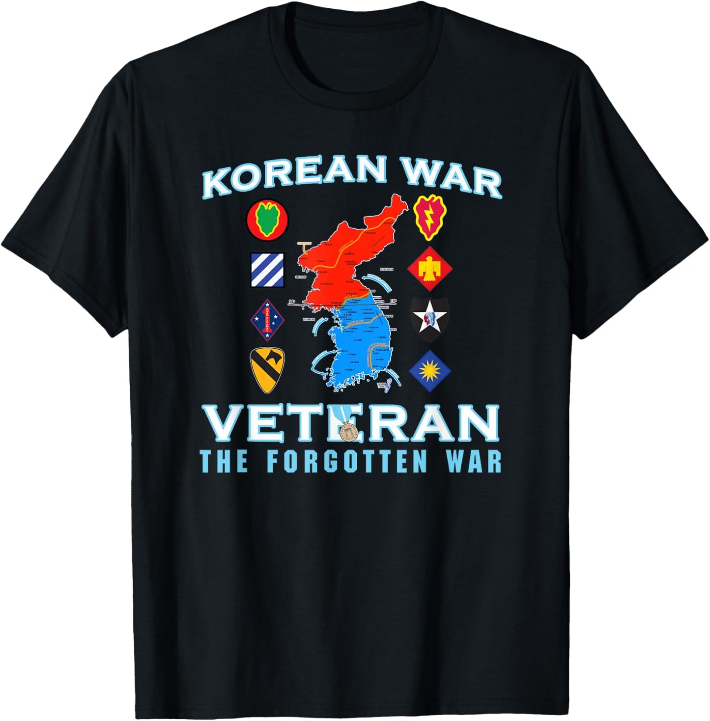 Korean War Veteran the Forgotten War T-Shirt - T-Shirt | Black