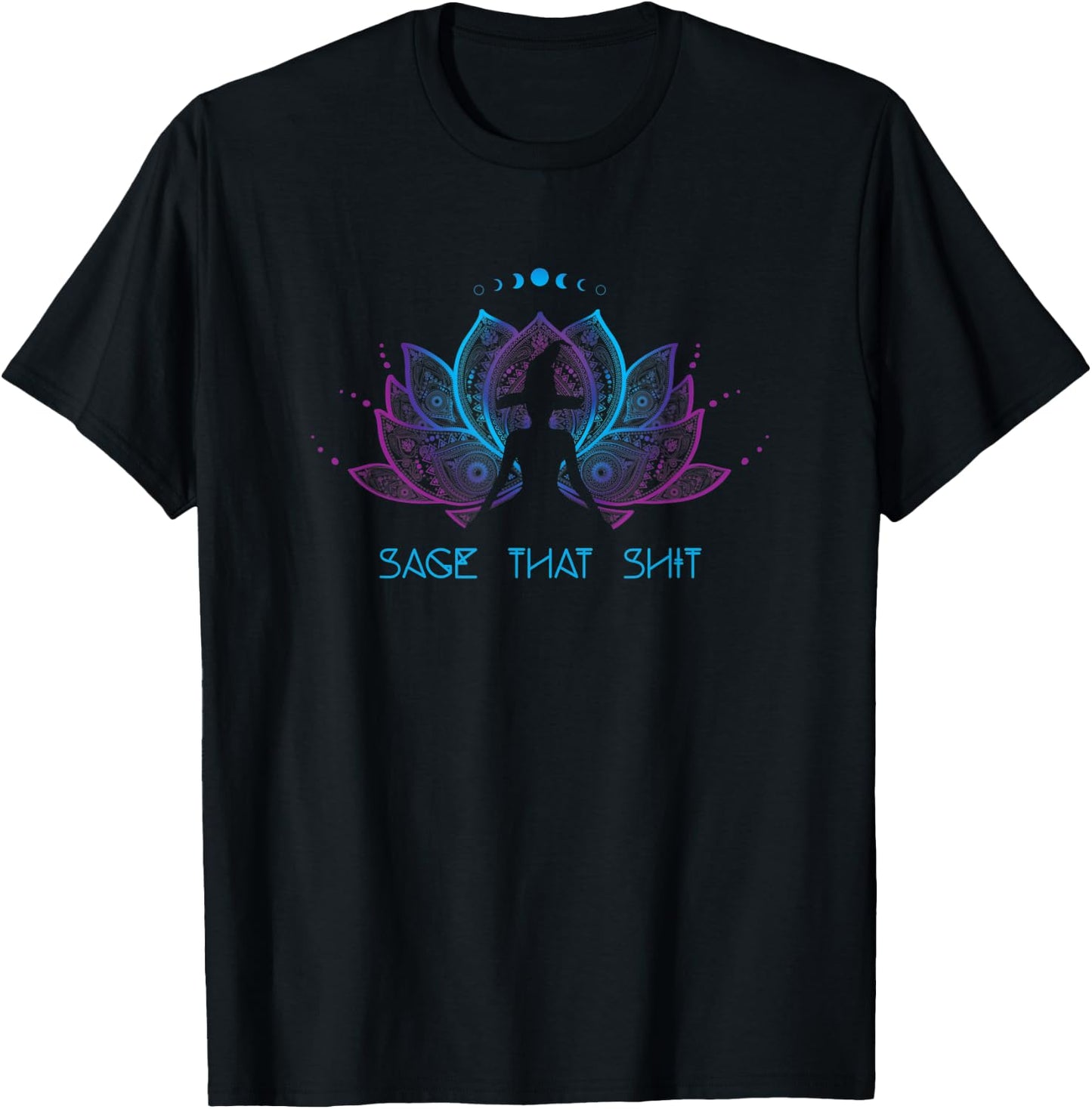 Funny Halloween Pagan Yoga Witch Costume Sage That Shit T-Shirt - T-Shirt | Black