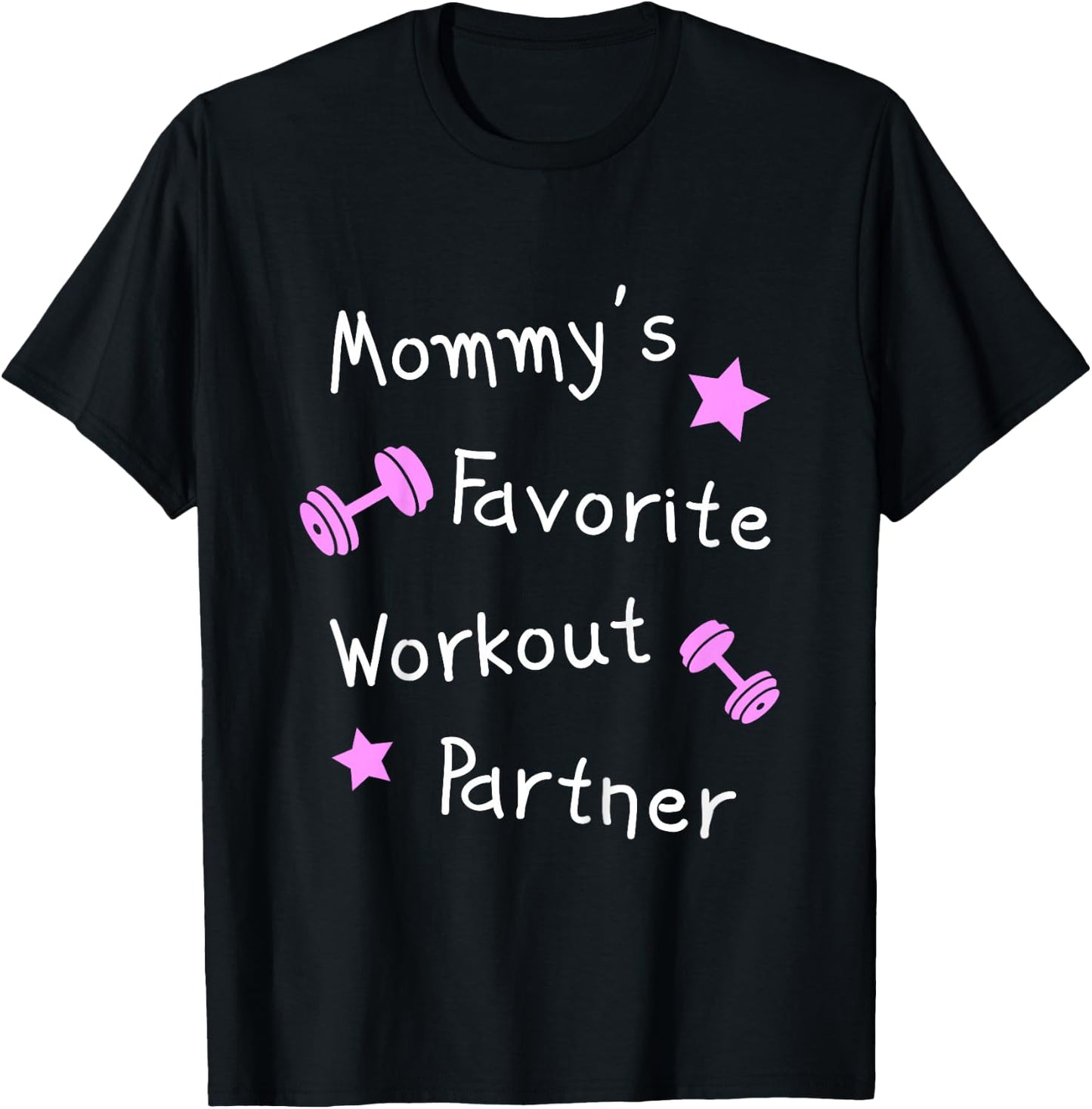 Mommy's Favorite Workout Partner – Kids Cute Fitness (Girls) T-Shirt - T-Shirt | Black