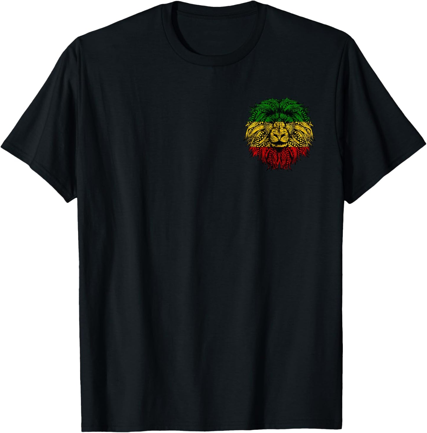 Rasta Reggae Rastafari Lion Jamaican Pride Hippie Lover T-Shirt - T-Shirt | Black