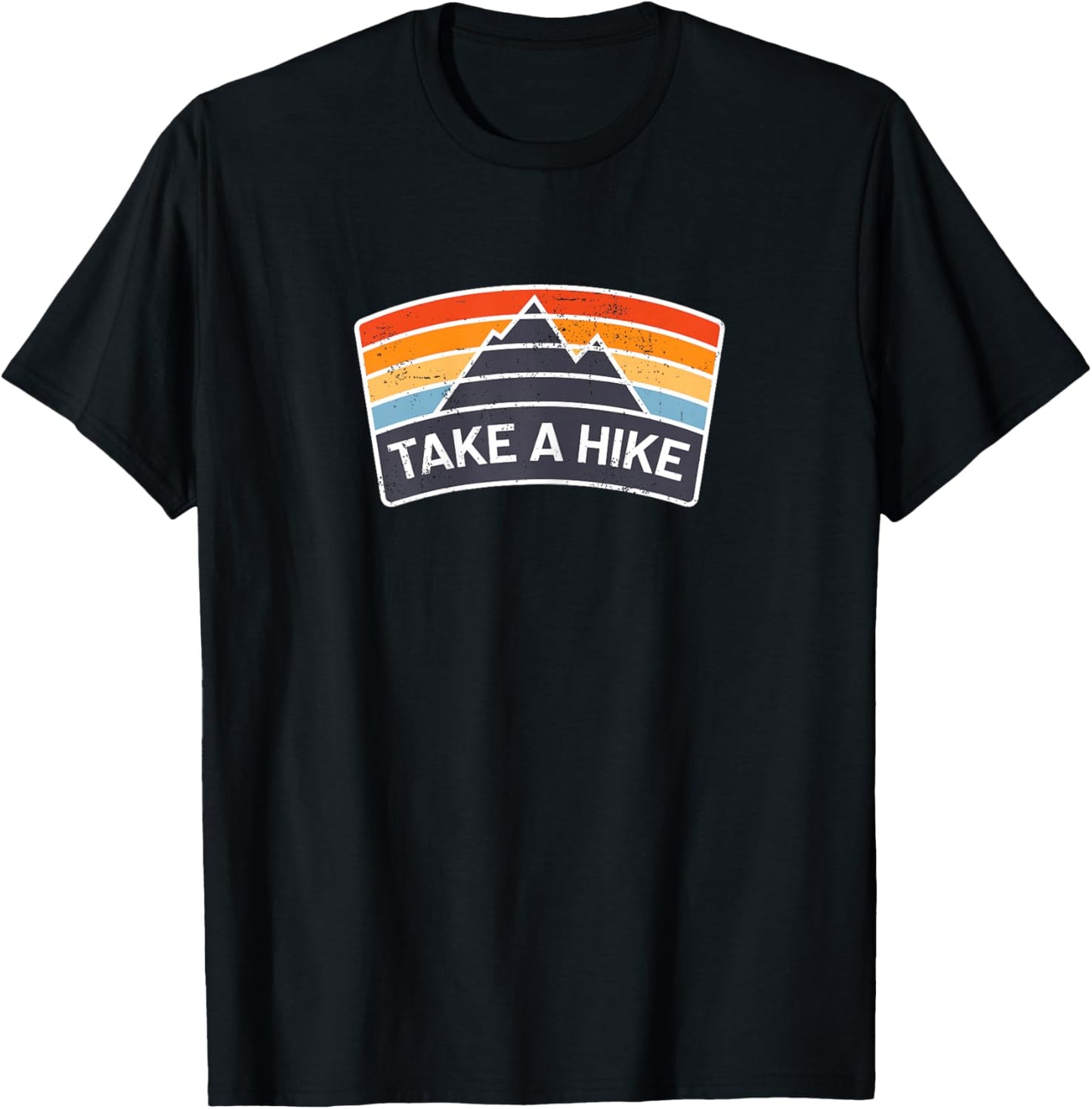 Retro Hiker Outdoors Lover Nature Hiking Take A Hike T-Shirt - T-Shirt | Black