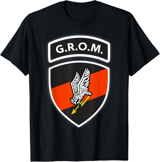 Polish Special Forces GROM Military Intelligence Agency T-Shirt - T-Shirt | Black