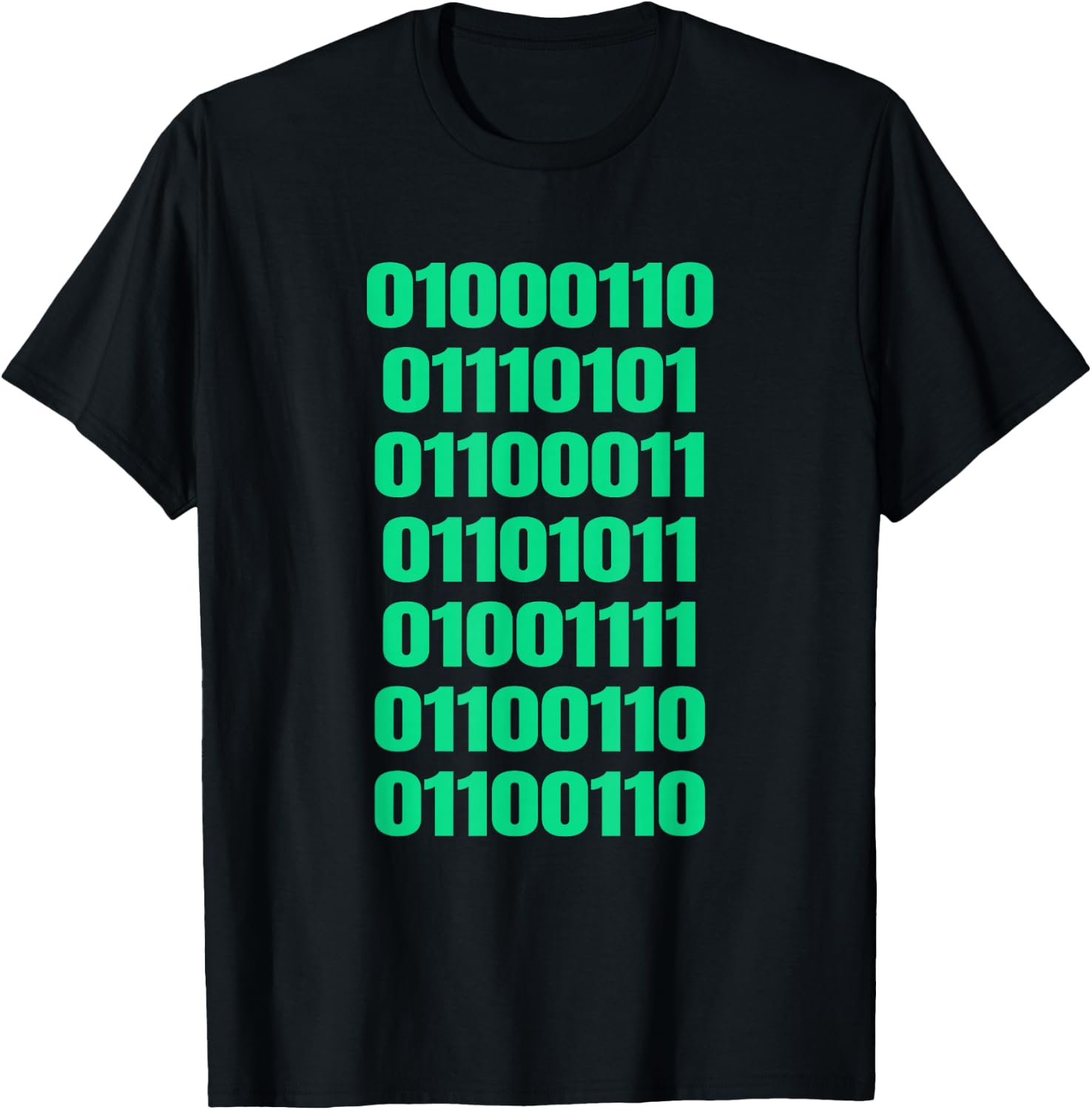Fuck Off in Binary Code T-Shirt - T-Shirt | Black