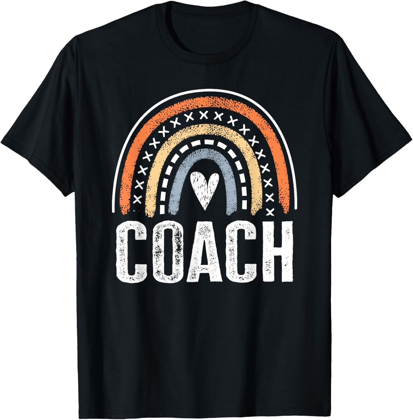 Coach Gifts Funny Rainbow Coaching T-Shirt - T-Shirt | Black