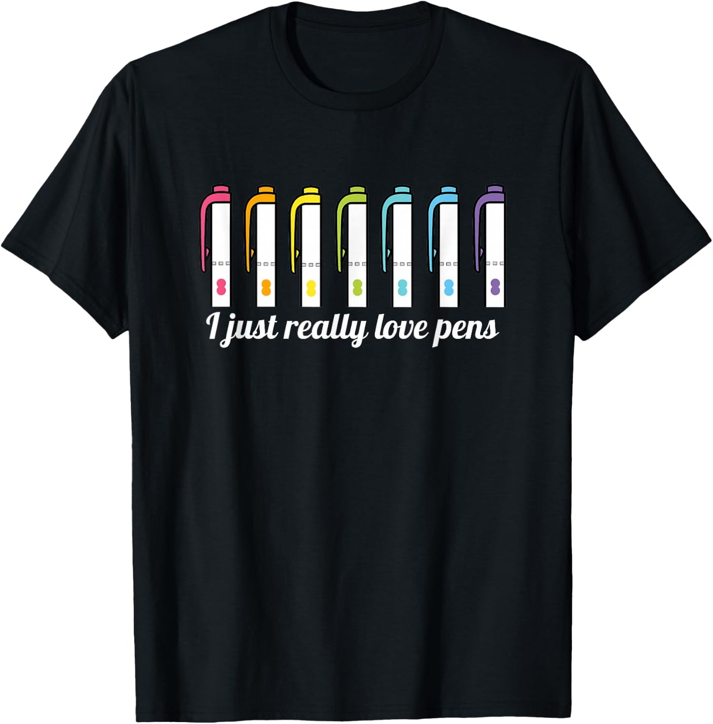 Planner Pens and Markers T-Shirt - T-Shirt | Black