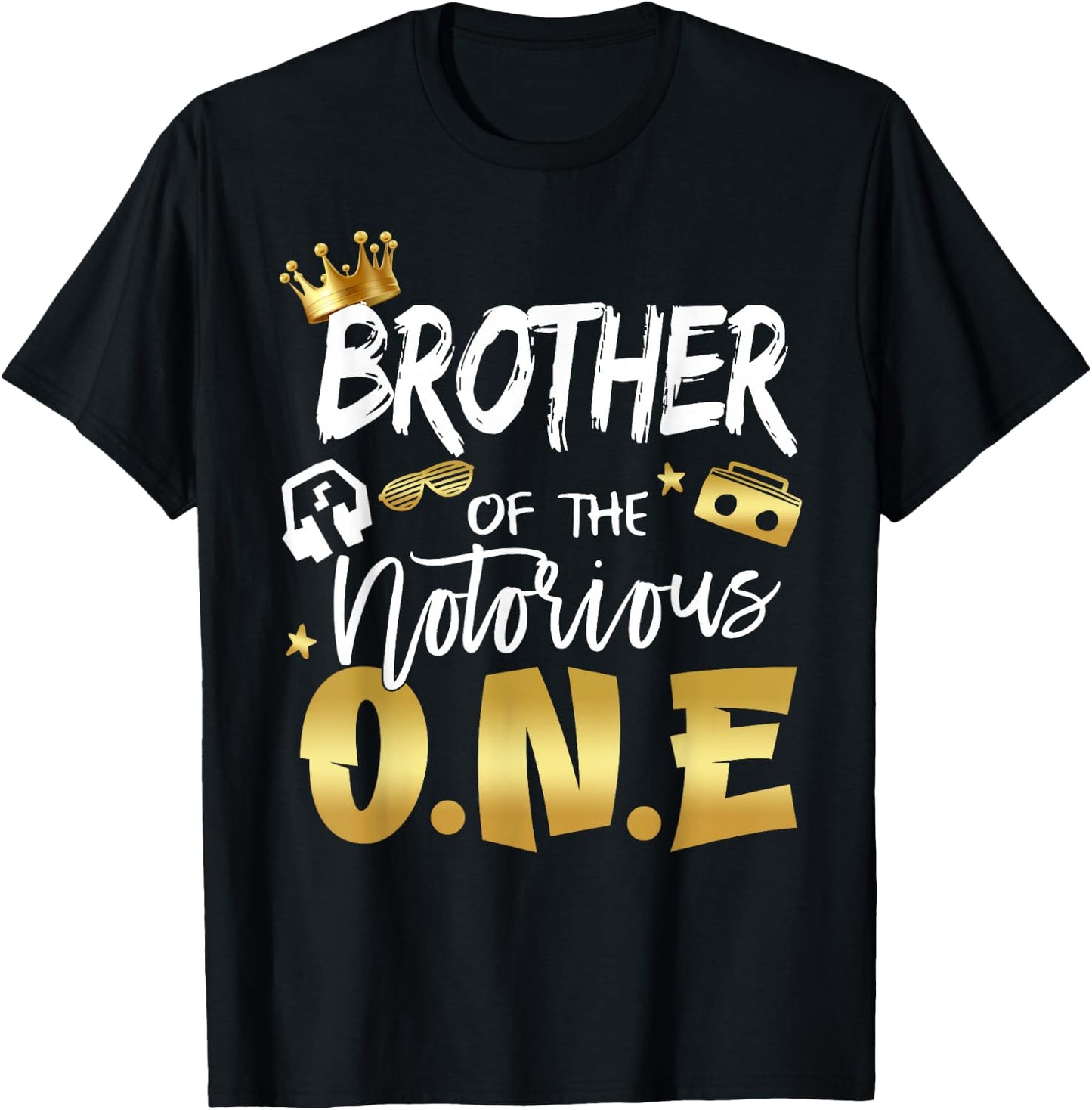 Brother Of The Notorious One Old School 1st Hip Hop Birthday T-Shirt - T-Shirt | Black