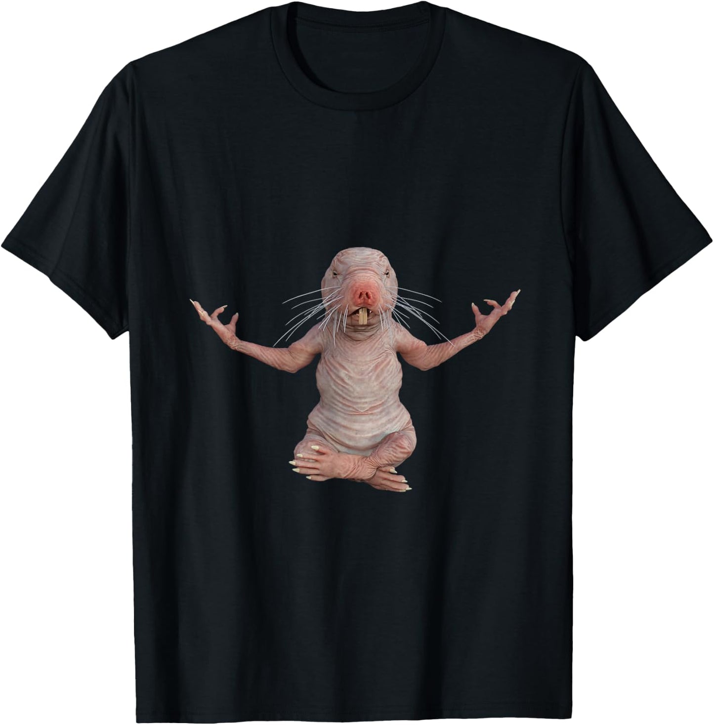 I Just Really Like Naked Moles Ok? Funny Naked Mole Rat Yoga T-Shirt - T-Shirt | Black
