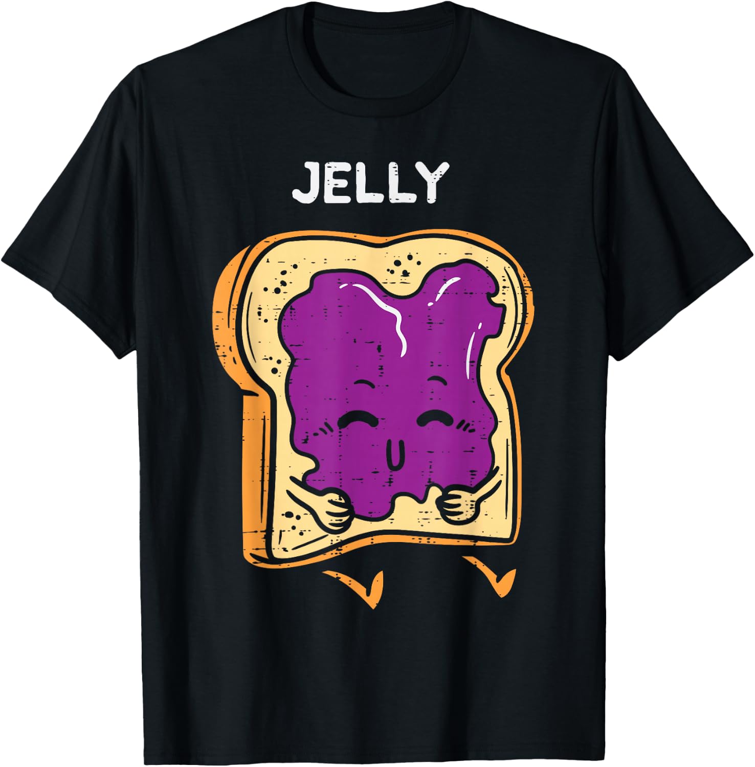 Jelly Toast Cute Matching Halloween Couples Him And Her T-Shirt - T-Shirt | Black