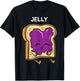 Jelly Toast Cute Matching Halloween Couples Him And Her T-Shirt - T-Shirt | Black