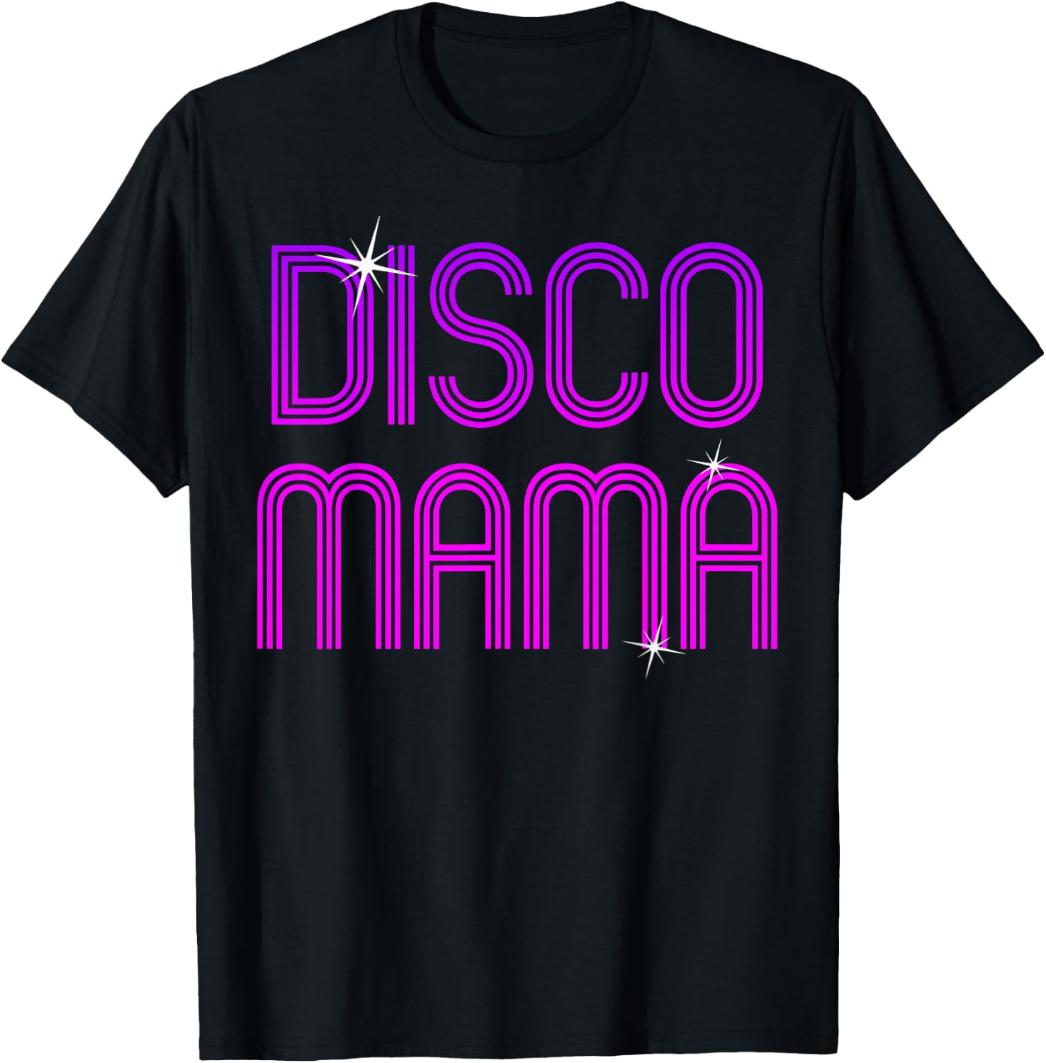Vintage Retro Disco Mama 70s 80s Family Party Dance Theme T-Shirt - T-Shirt | Black