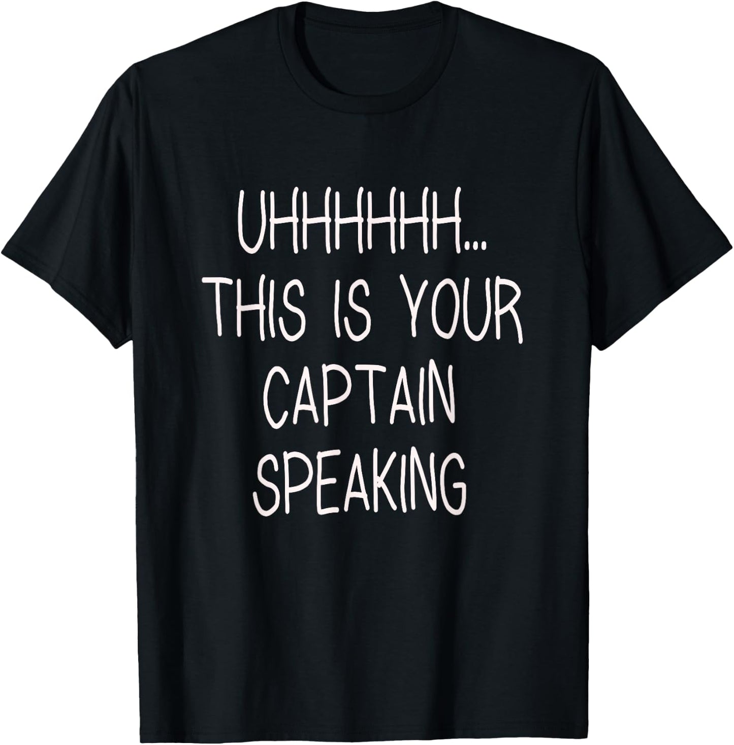Captain Speaking Airline Pilot T-Shirt - T-Shirt | Black