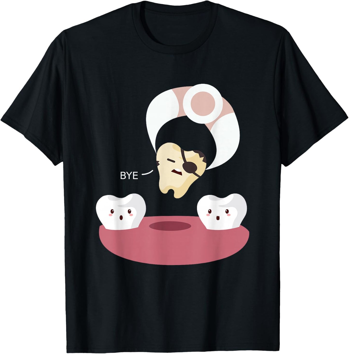 Dentistry Funny Pirate Teeth Tooth Extraction Humor Dentist T-Shirt - T-Shirt | Black