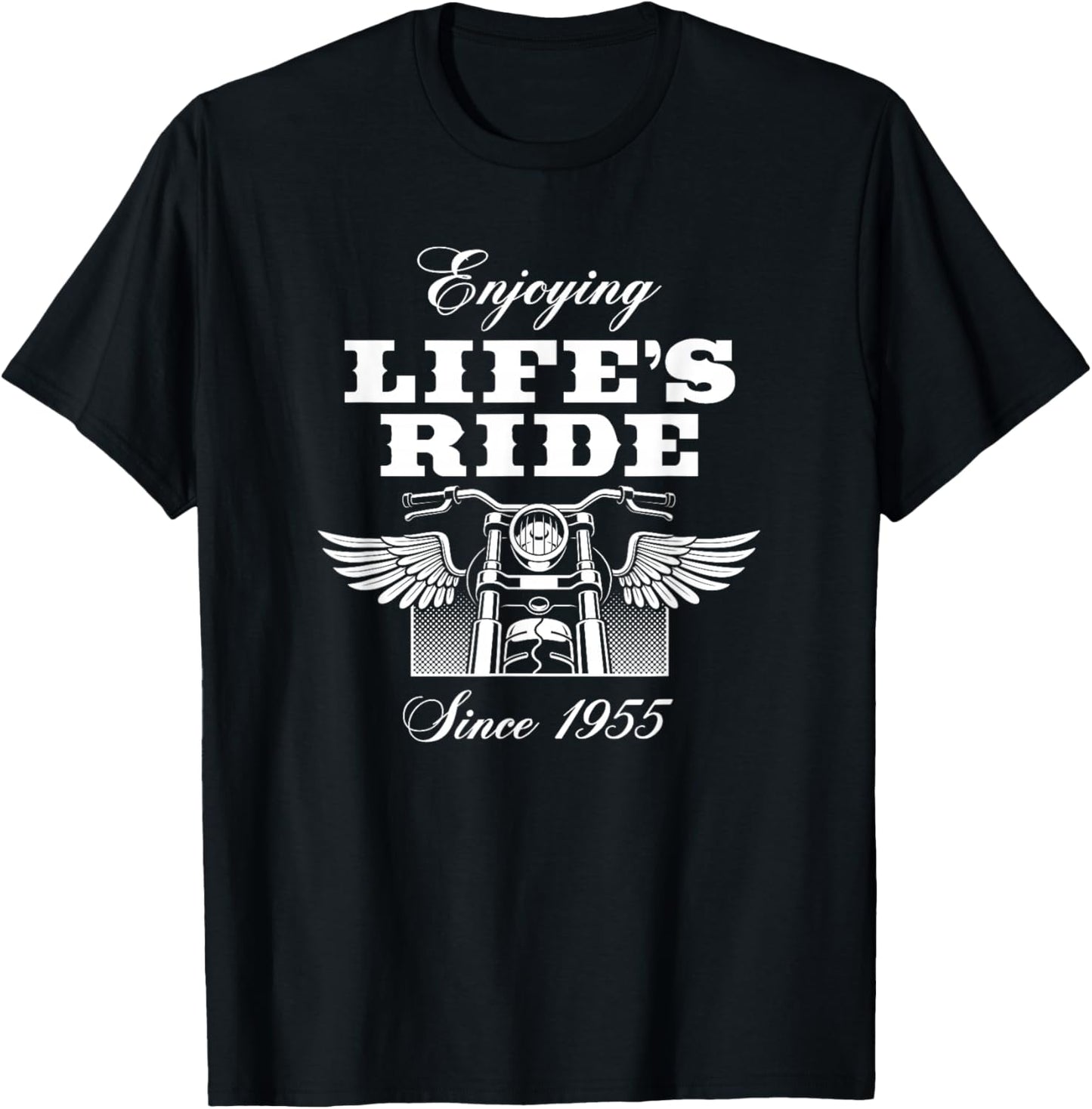 70 Year Old Motorcyclist 70th Birthday Motorcycle T-Shirt - T-Shirt | Black