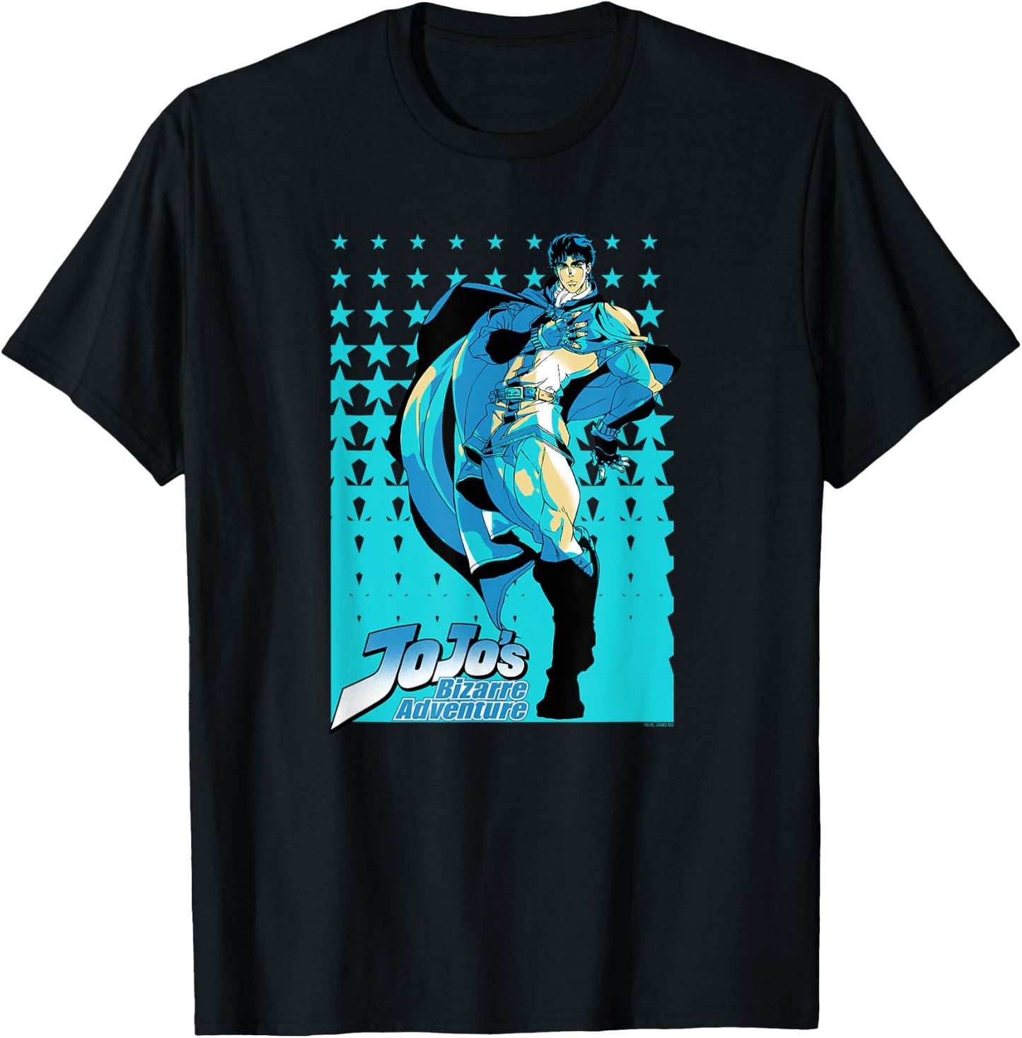 JoJo Part 1 Phantom Blood Jonathan Joestar Star Pattern T-Shirt - T-Shirt | Black