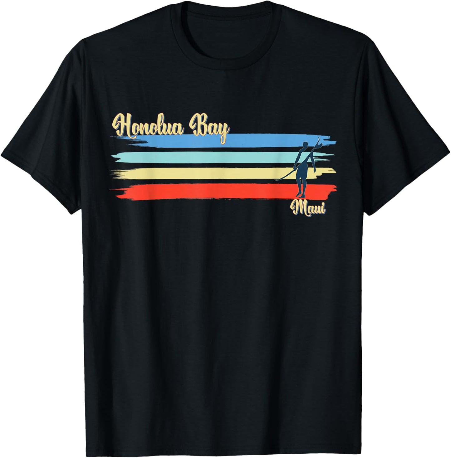 Honolua Bay Maui Hawaii Surfing Beach T-Shirt - T-Shirt | Black