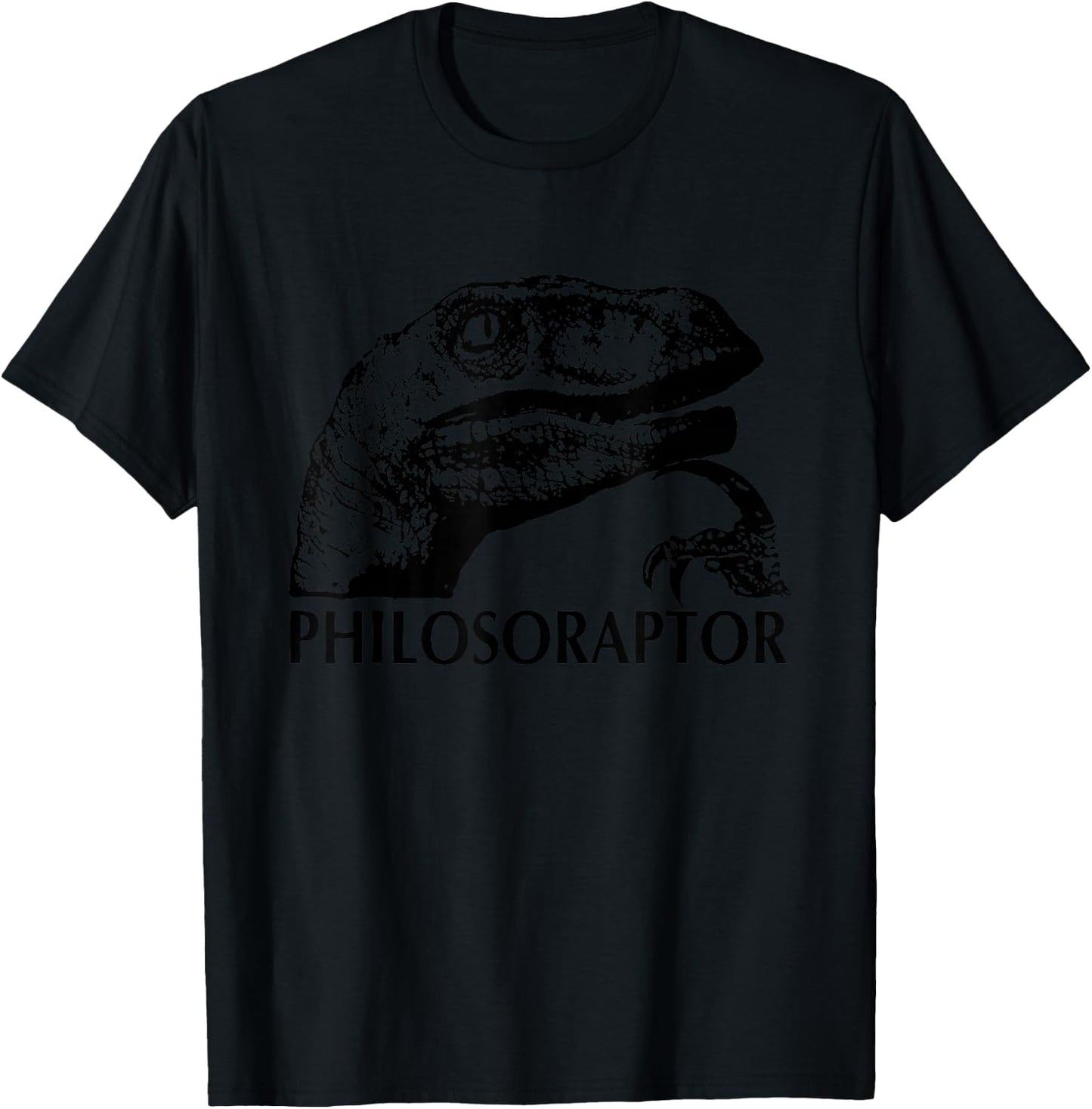 PHILOSORAPTOR - funny - viral meme - dinosaur T-Shirt - T-Shirt | Black