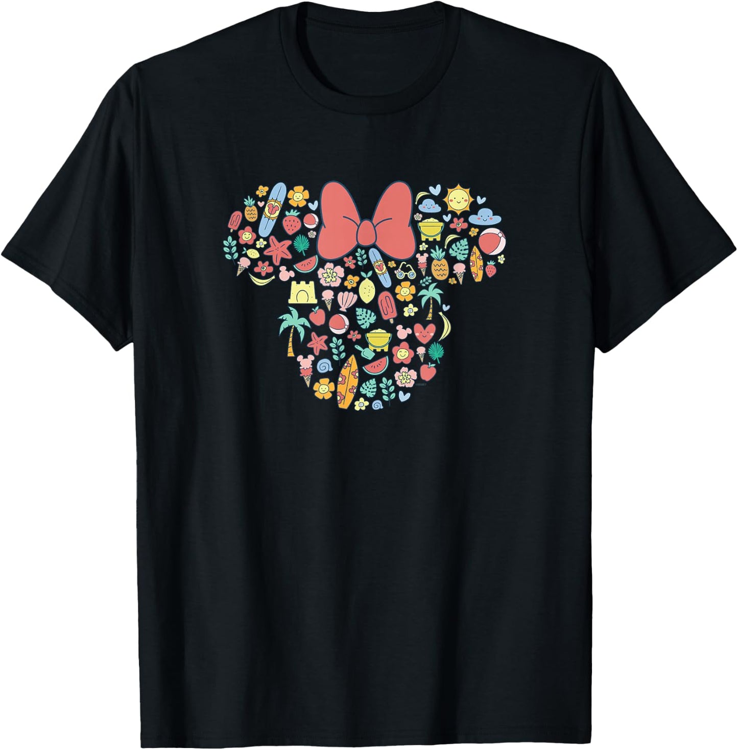Disney Minnie Mouse Icon Summer Fun T-Shirt - T-Shirt | Black