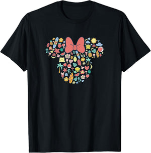 Disney Minnie Mouse Icon Summer Fun T-Shirt - T-Shirt | Black