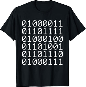 Binary Code Coding T-Shirt - T-Shirt | Black