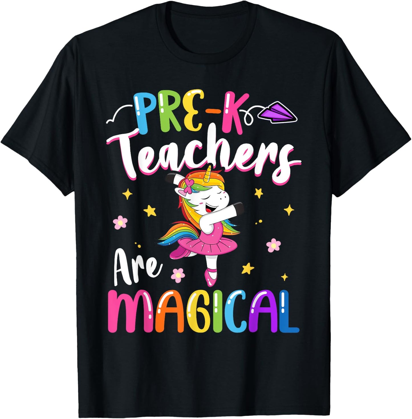 Pre-K Teachers Are Magical Pre Kindergarten Unicorn Teacher T-Shirt - T-Shirt | Black