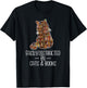 Easily Distracted by Cats & Books Lover Book Nerd Librarian T-Shirt - T-Shirt | Black