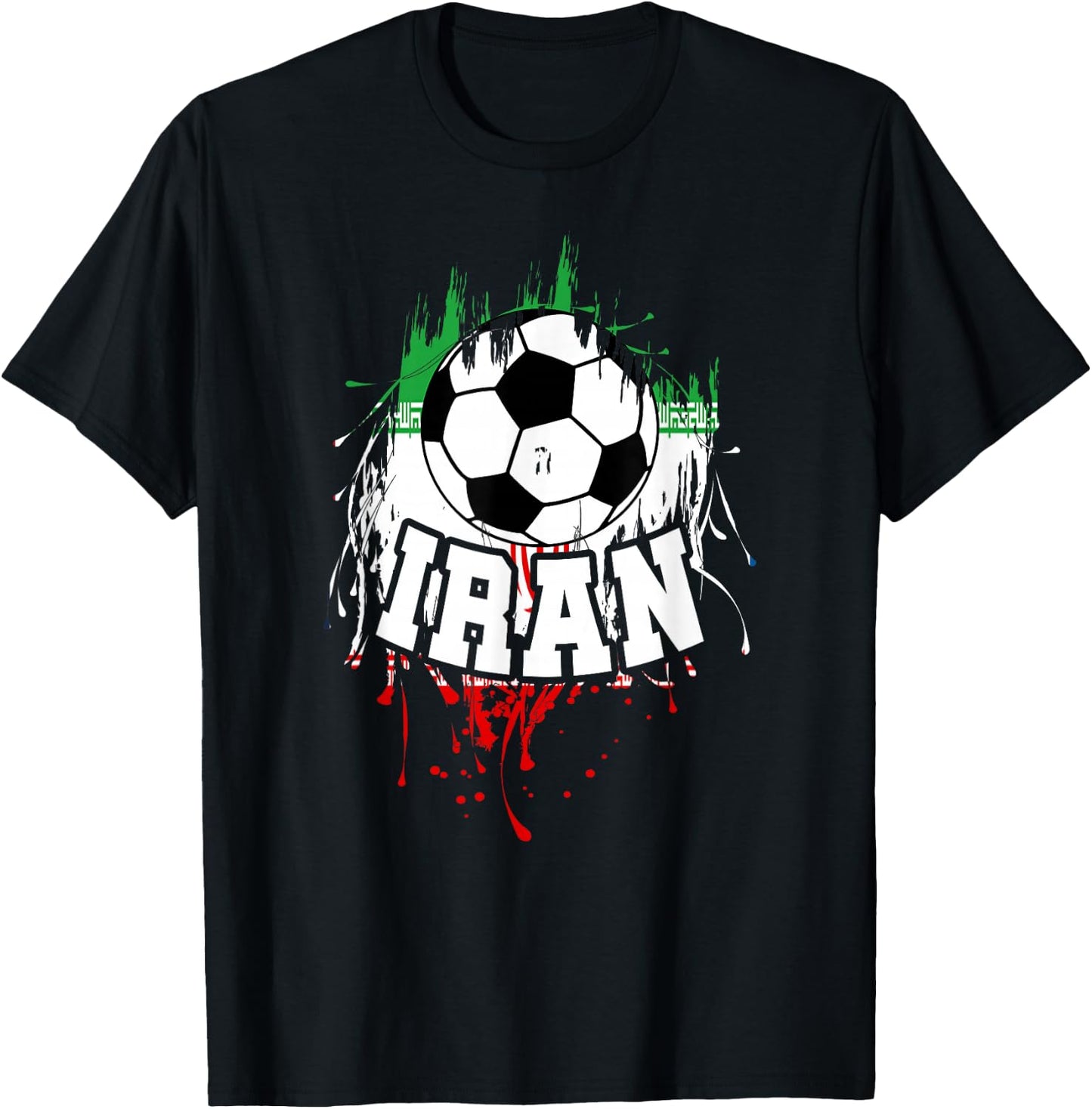 Iran Soccer Iranian Football Persian Futbol T-Shirt - T-Shirt | Black