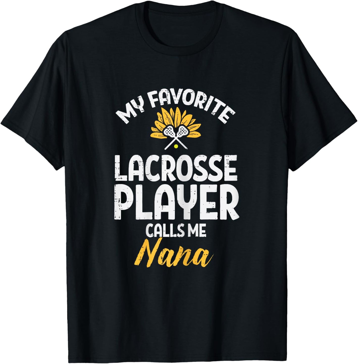 Favorite Lacrosse Player Nana Lax Family Grandma Mimi Women T-Shirt - T-Shirt | Black