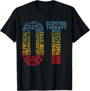 OT Occupational Therapy Therapist Medical Healthcare T-Shirt - T-Shirt | Black