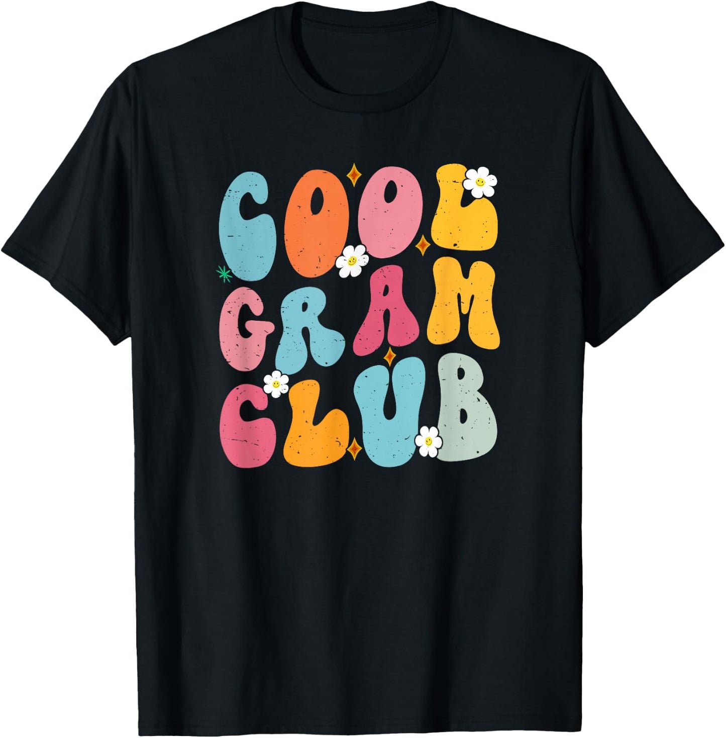 Cool Gram Club Mother's Day Groovy Retro Best Mom Ever T-Shirt - T-Shirt | Black