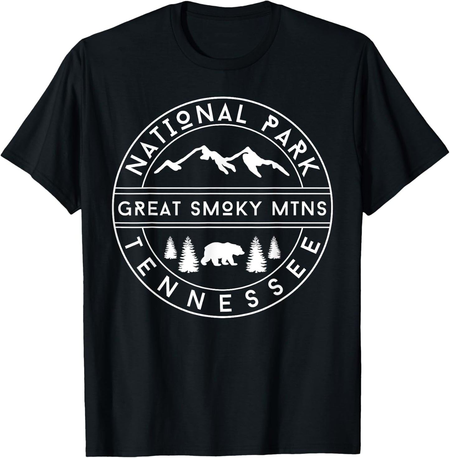 Great Smoky Mountains National Park Tennessee Nature Hiking T-Shirt - T-Shirt | Black