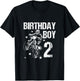 Kids 2 Years old Birthday Shirt 2nd Boy Dirt Bike Motorcycle T-Shirt - T-Shirt | Black