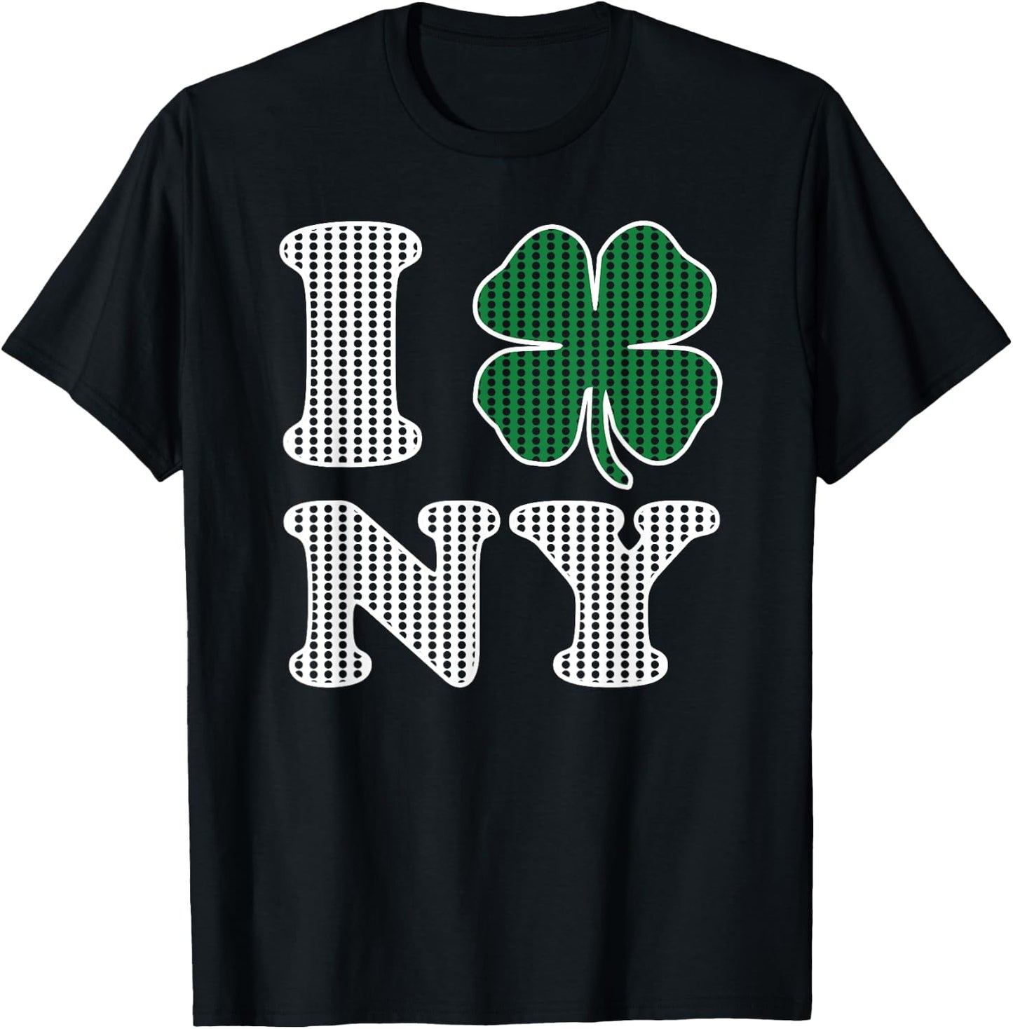 I Shamrock NY Love New York St Patricks Day Clover T-Shirt - T-Shirt | Black