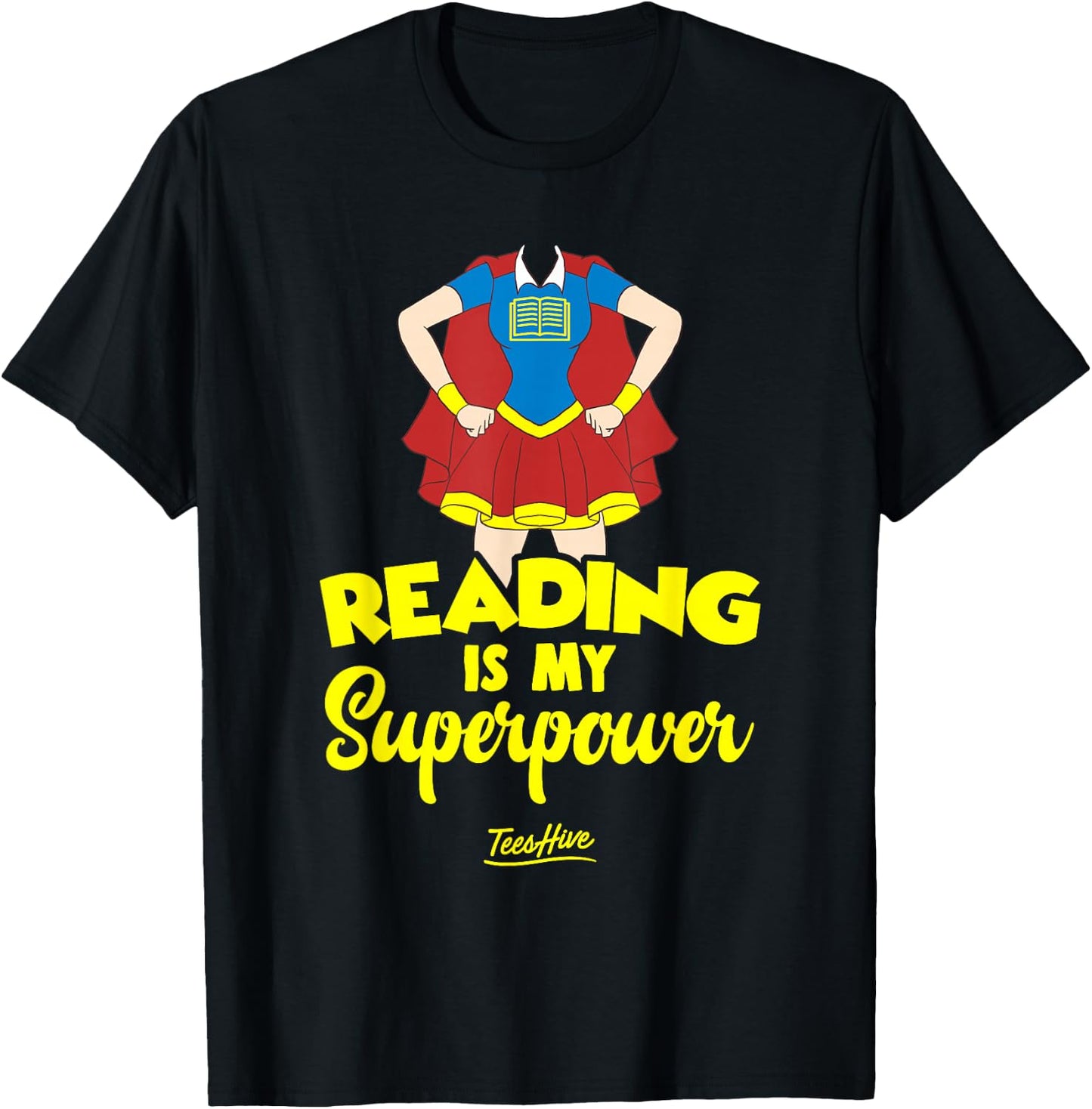 Reading Is My Superpower Reader T-Shirt - T-Shirt | Black