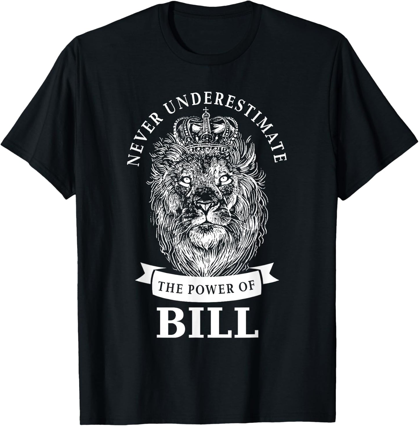 Bill Name Lion T-Shirt - T-Shirt | Black