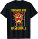 Thankful For Basketball Turkey Thanksgiving Basketball T-Shirt - T-Shirt | Black