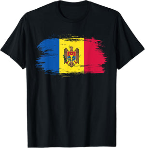 Moldova Outfit - Moldova Flag Symbol - I love Moldova T-Shirt - T-Shirt | Black