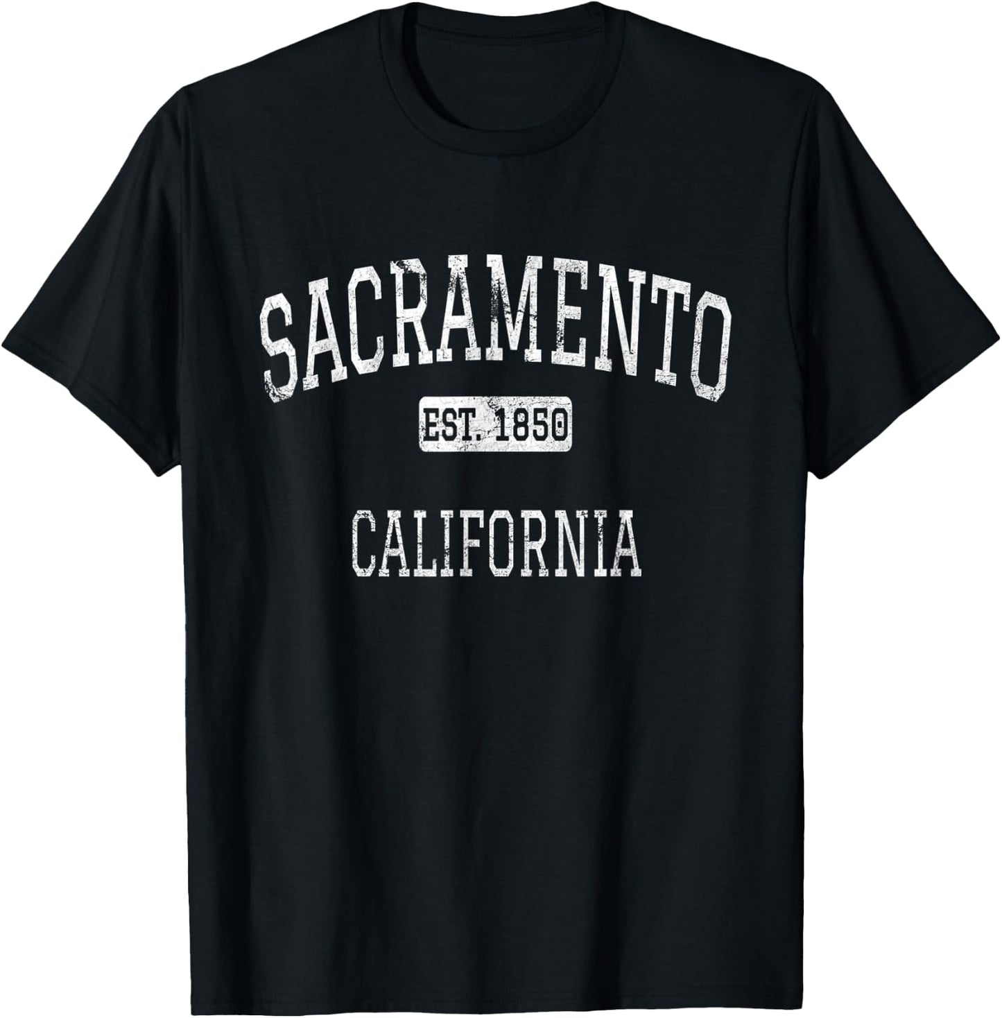 Sacramento California Vintage - Women's Black Small Classic Fit Short Sleeve T-Shirt - T-Shirt | Black