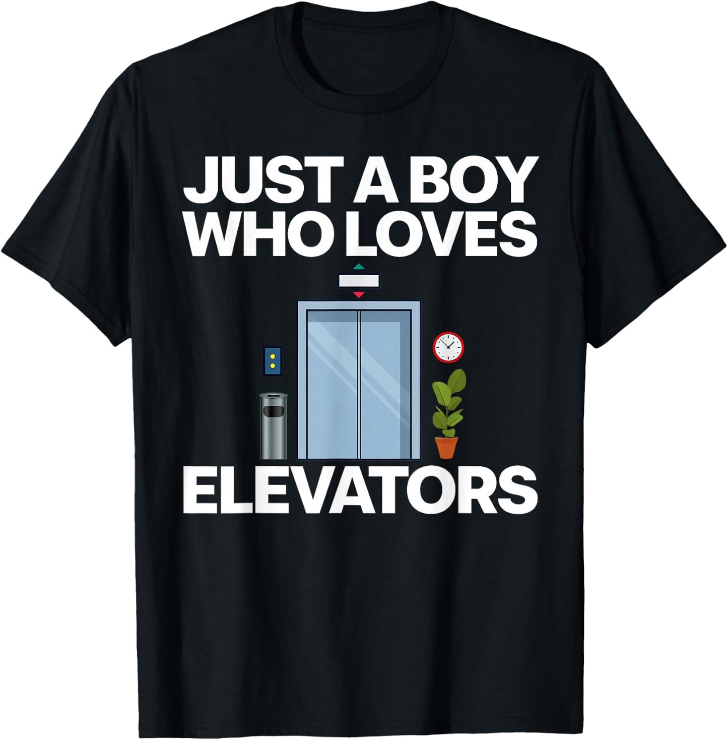 Cool Elevator Art Men Boys Kids Elevator Mechanic Inspector T-Shirt - T-Shirt | Black