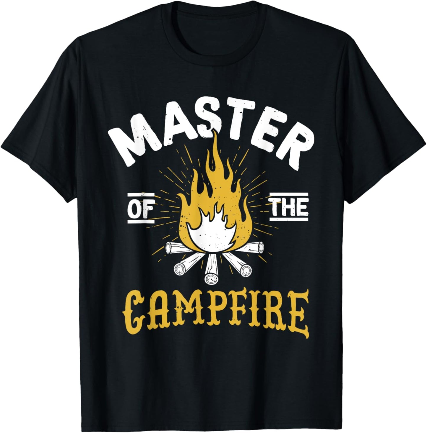 Master Of The Campfire - Camping & Outdoors Gift T-Shirt - T-Shirt | Black